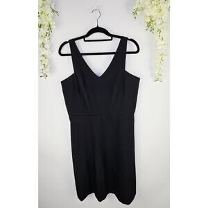 New LOFT Little Black Dress Size 10 V Neck Career Chic Sleeveless Office Capsule